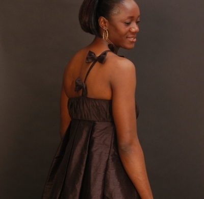 Silk black skirt and off shoulder top